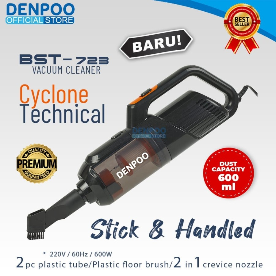 DENPOO BST 723 HANDHELD VACUM CLEANER PENGHISAP DEBU SOFA 14KPA