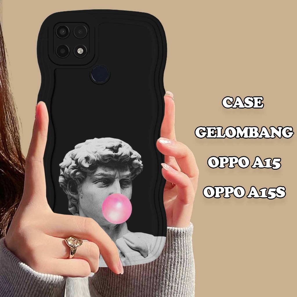 Soft Case GELOMBANG Hp Oppo A15/A15S - Oppo A15/A15S - Case Pro Camera - Fashion Case Motif Estetik 
