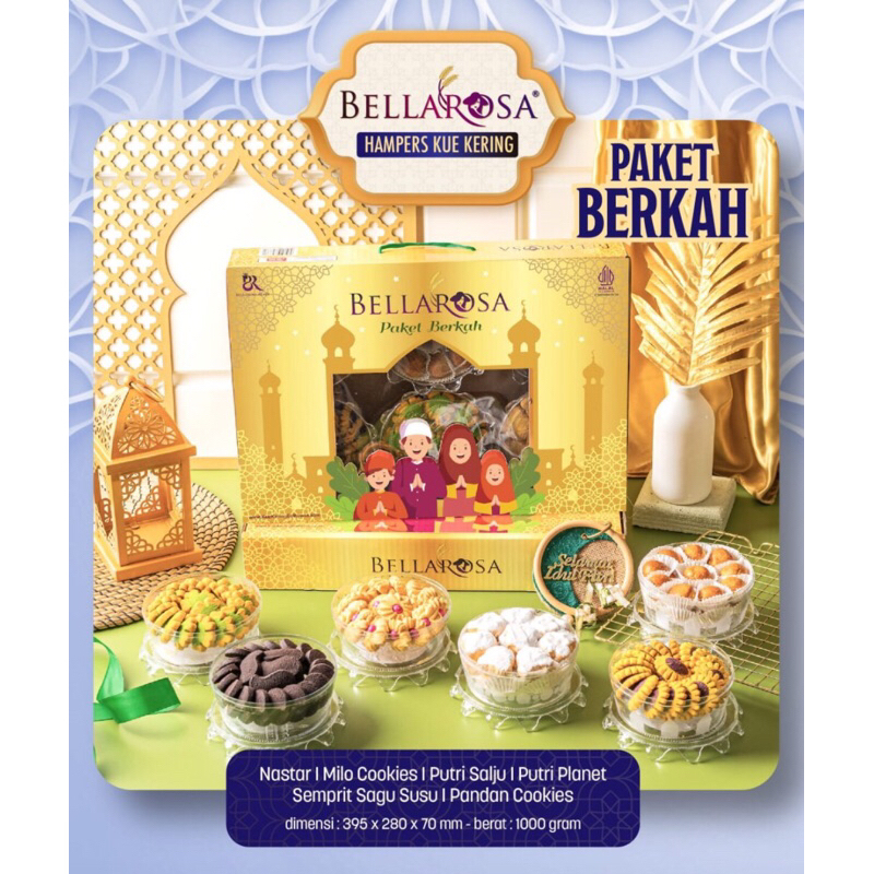 

Paket kue lebaran Bellarosa Berkah kemasan baru 2024