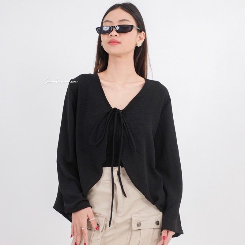 LUNA OUTER - Outer Wanita Lengan Panjang Korean Look Outfit Bali Outer Pantai