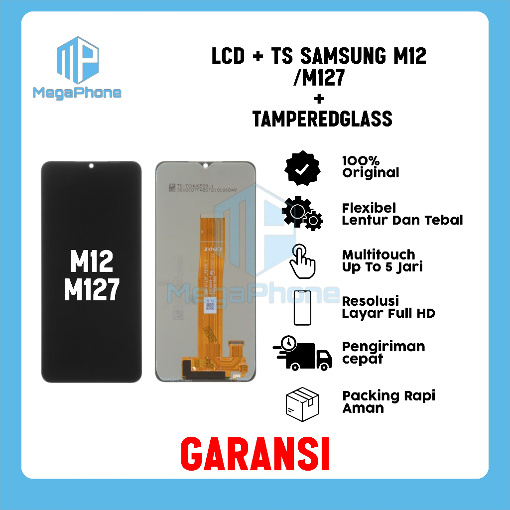 LCD + TS SAMSUNG M12/M127 ORI FULLSET GARANSI