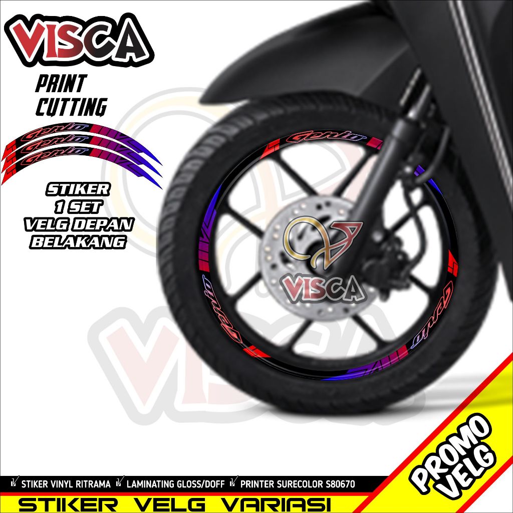 Stiker Velg List Velg Motor Stiker Velg Genio Motif Bunglon Custom