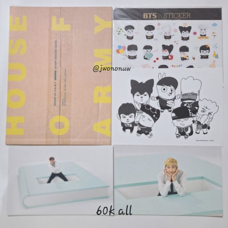 bts postcard 3rd muster jhope namjoon rm, jimin live yourself, stiker bangan sla skool luv affair