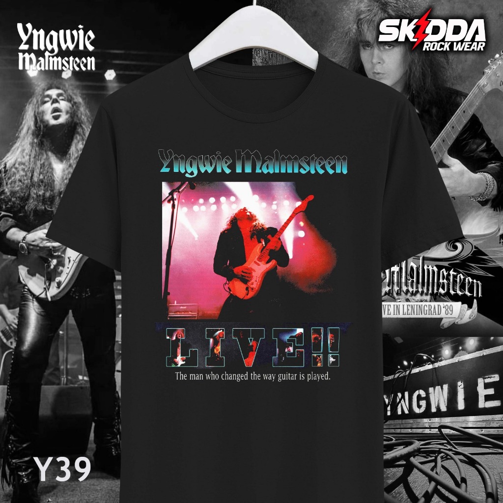 T Shirt Kaos Band Rock YNGWIE MALMSTEEN – Live - Premium Cotton Combed 24S