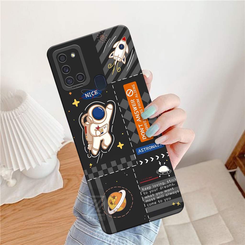 Case Samsung Galaxy A21S - Fashion Case Astronod - Softcase Samsung Galaxy A21S - Casing Samsung Gal
