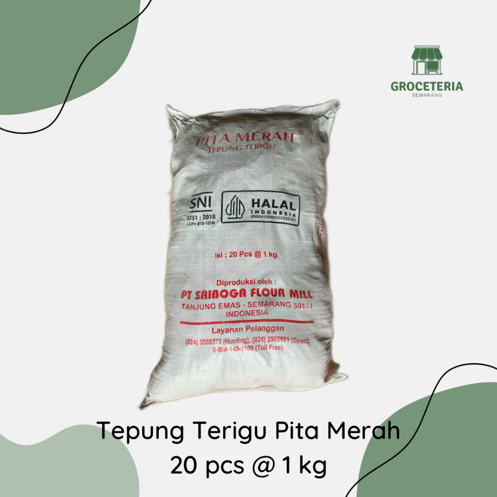 

TEPUNG TERIGU PITA MERAH 1KG ISI 20 PCS