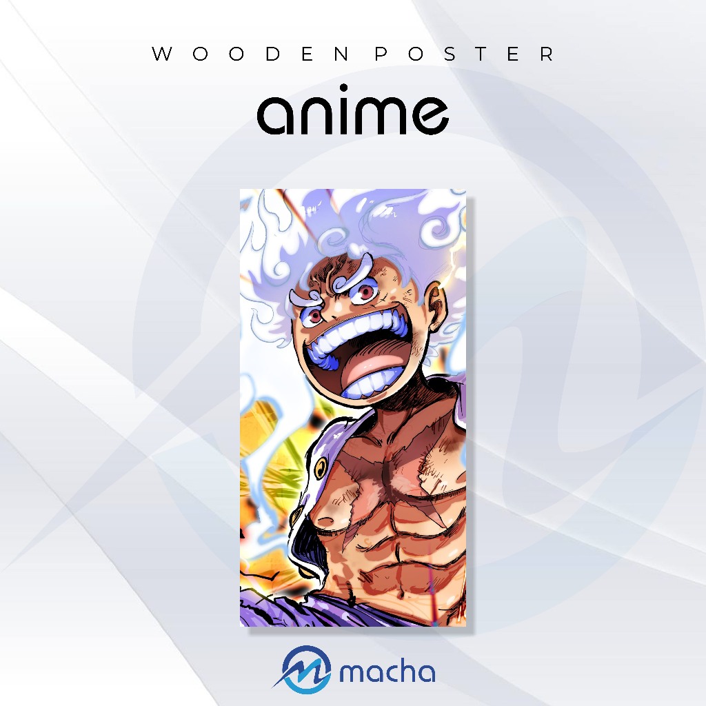 Hiasan Dinding Poster Kayu One Piece Luffy Gear 5 (1)
