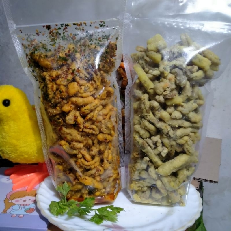 

usus crispy 1kg pedas daun jeruk paket 500 graman 2 pouch ORI dan peda