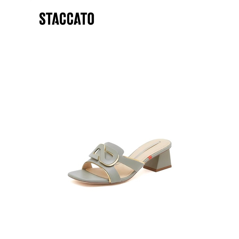 Ter Murah ORIGINAL SALE Staccato EBI31-018 Women's Heels- Beige Green White Putih Hijau Mint Sandal 