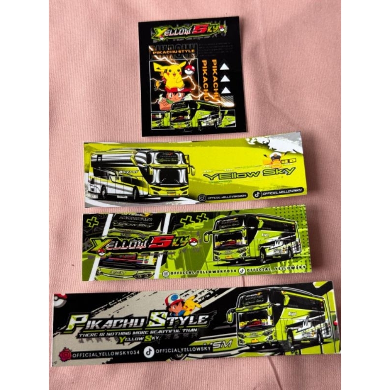 

Stiker Yellow sky isi 4 pcs bahan vinil anti air