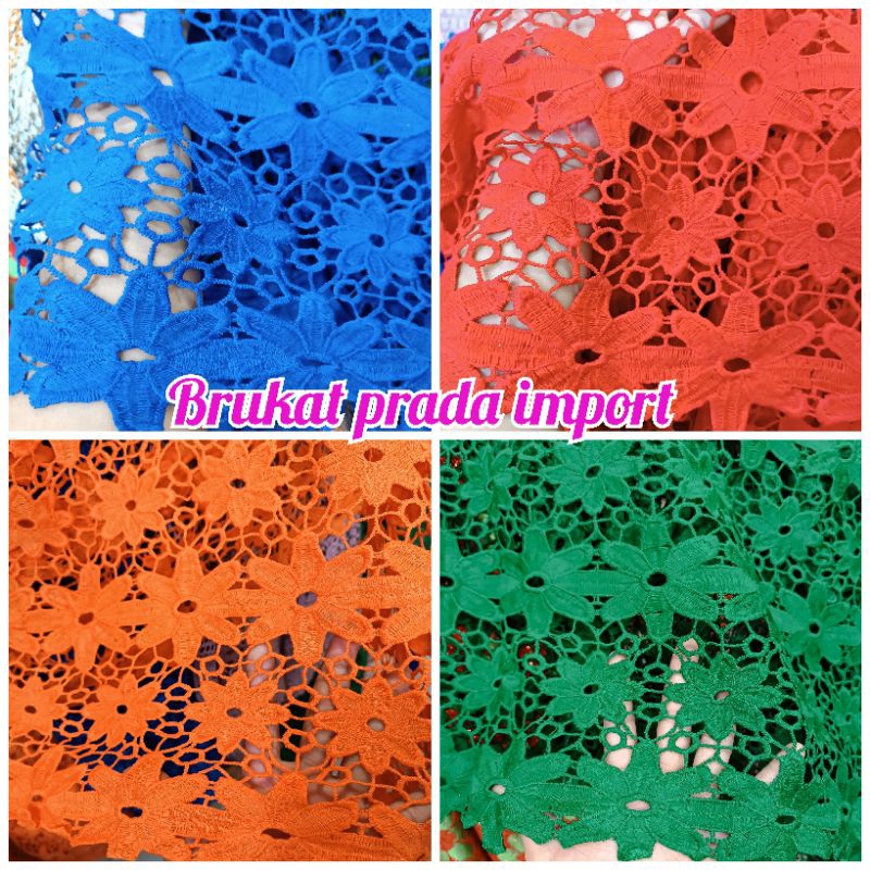 Kain Brukat Prada premium