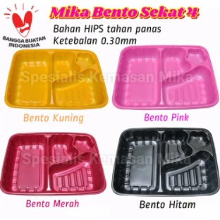 Wow Murah Meriah Mika Bento Sekat 4 Warna  Tray Bento Bintang Warna Bnt3  HARGA 5 SET
