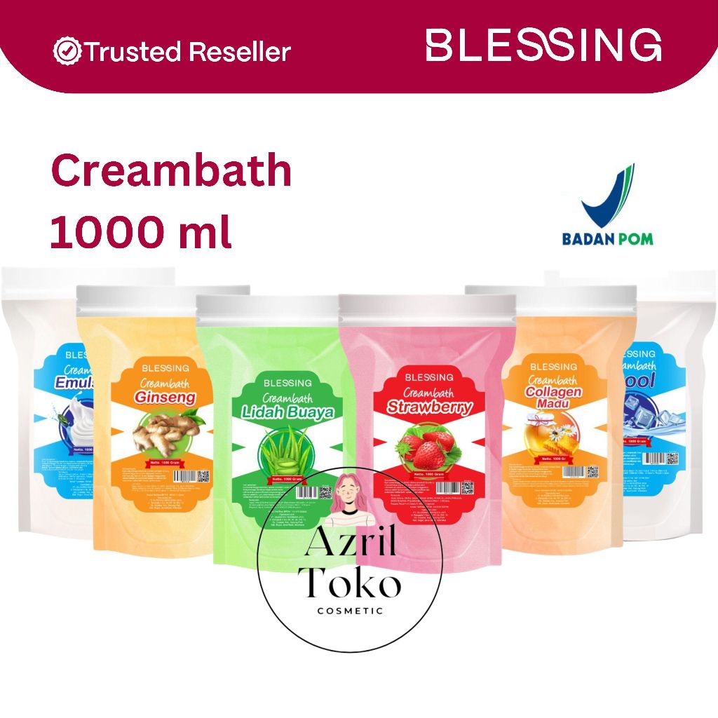 Blessing Crembath Kemasan Refill 1kg All Variant  - krimbat rambut salon 1Kg -  krimbat blessing kem