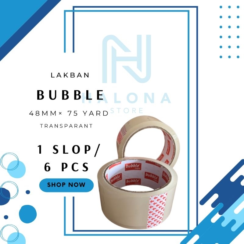 

[1 SLOP] Lakban Bubble Transparant (isi 6pcs)