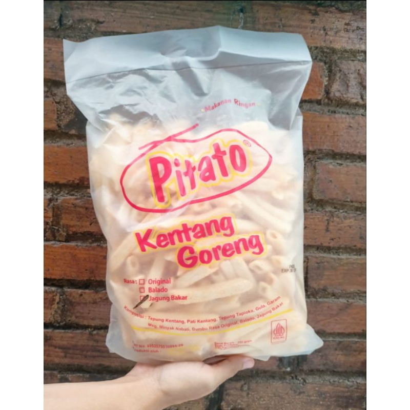 

Camilan Keripik Pitato Rasa Jagung Bakar 250gr