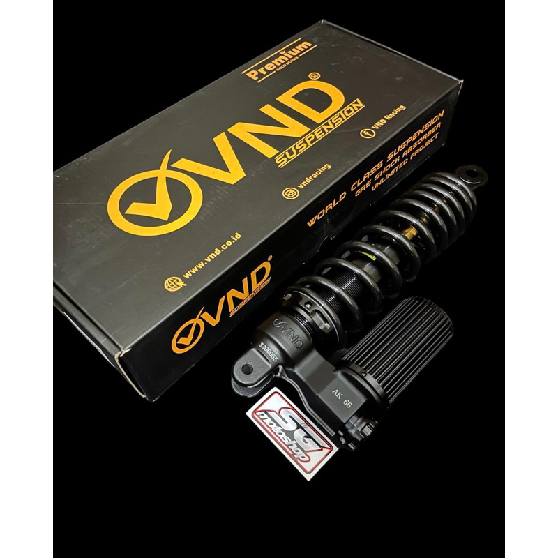 SHOCK BELAKANG VND PREMIUM AK 66 TABUNG BAWAH TINGGI 305mm PNP MIO, BEAT KARBU, SCOOPY KARBU DAN VAR