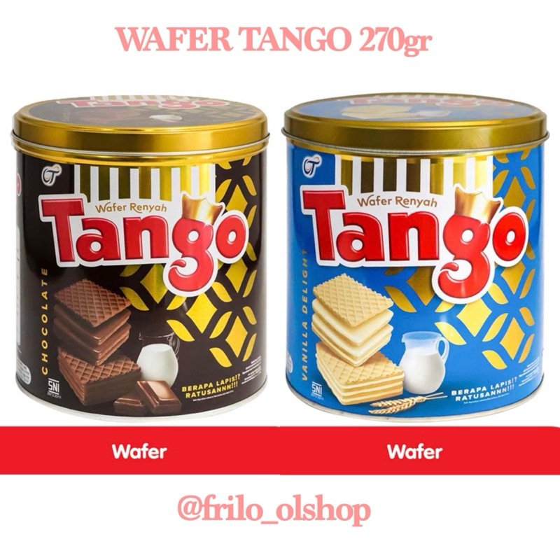 

TANGO WAFER KALENG 270gr CHOCOLATE DAN VANILLA