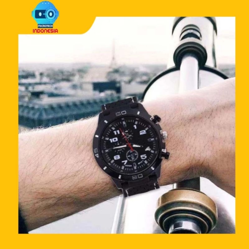 Jam Tangan Pria GT Sport Chrono Grand Touring Korea Fashion Quartz Silikon