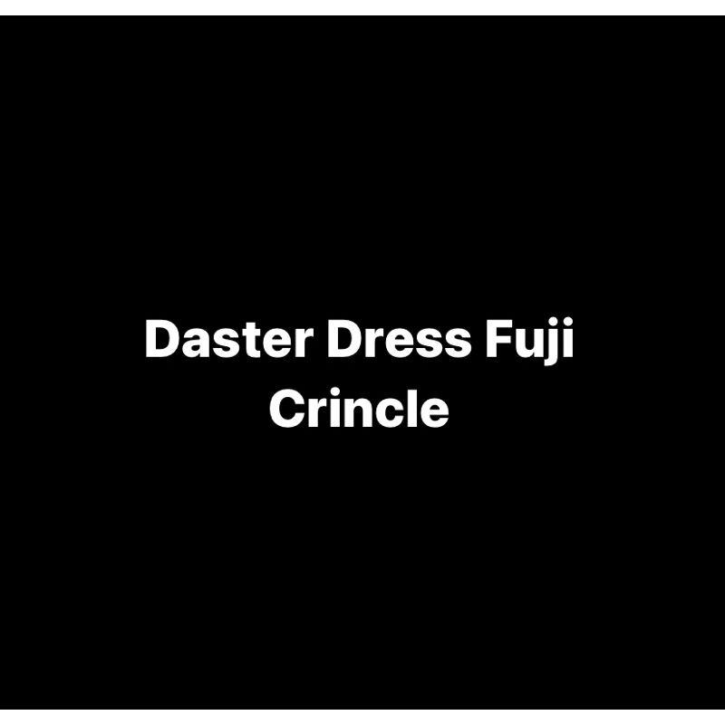 DASTER SEMI DRESS WANITA FUJI CRINCLE / DASTER MIDI ZARA MURAH