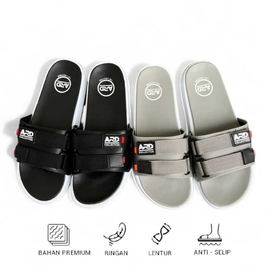 Sandal Slop Pria Karet Webing Slip On Polos Premium