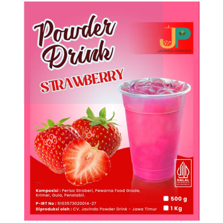 

JAVINDO Bubuk Minuman Rasa Strawberry 1 Kg