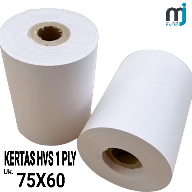 

KERTAS STRUK KASIR HVS 75 X60 MM 1 PLY-HVS