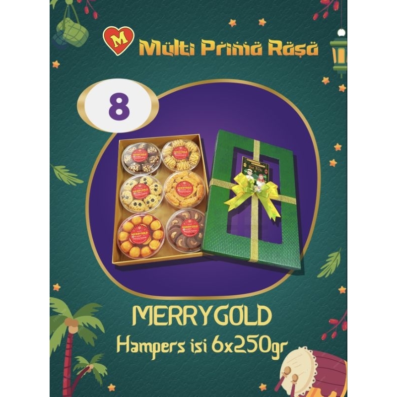 

Hampers Natal Isi 6x250gr Merrygold Cookies Kue Kering