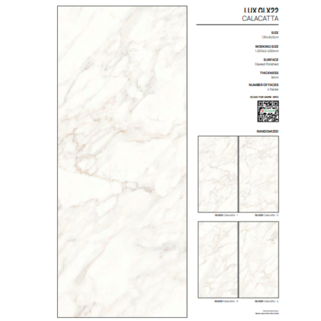 GRANIT BIG SLAB UKURAN 120X240 BY NIRO GRANIT CALACATTA