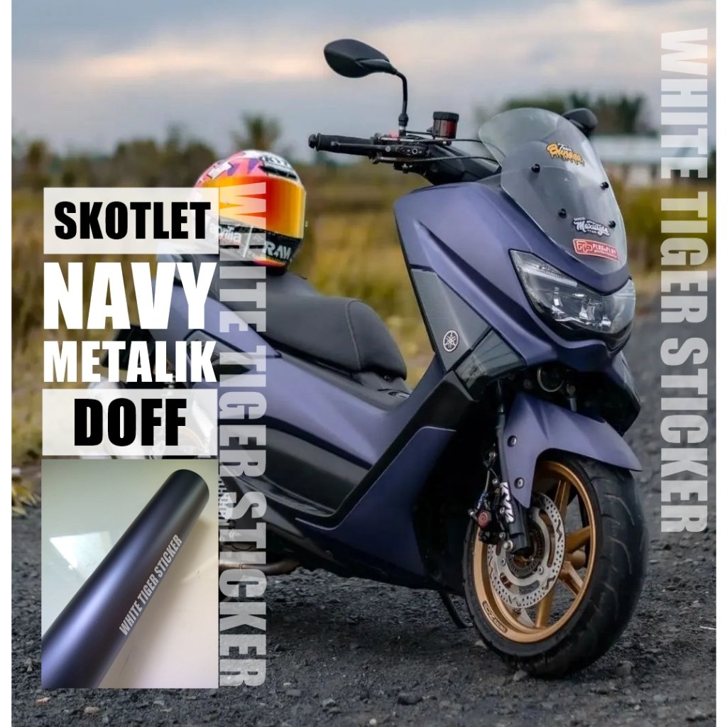 SKOTLET STIKER MOTOR BIRU NAVY METALIK DOF SKOTLET NAVY DOF SKOTLET BIRU DONGKER DOF SCOTLITE BLUE