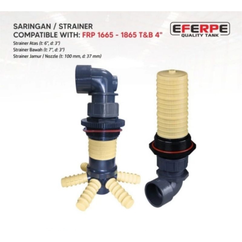 Strainer Saringan Filter Tabung FRP 1665-1865