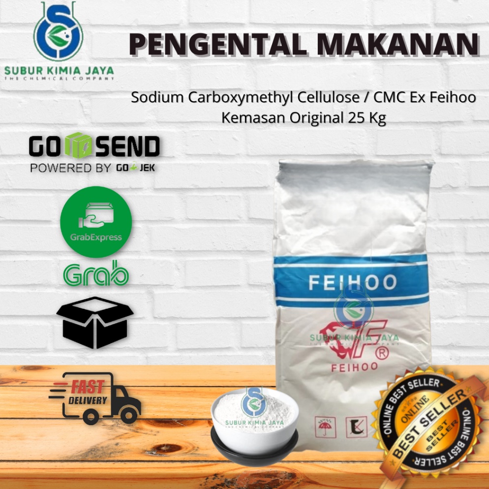 

IVQ271 FREE ONGKIR CMC Ex Feihoo Sodium Carboxy Methyl Cellulose Food Grade 25 Kg