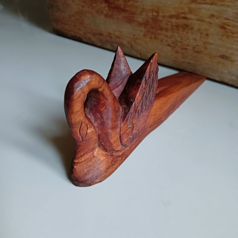 Ganjal Pintu Kayu Jati Bentuk Angsa Sale Defect