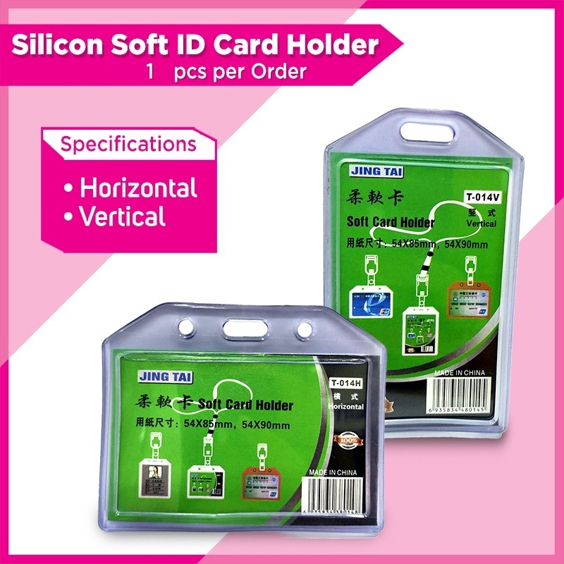 

T-014V Soft Card Vertical T-014h Horizontal Holder ID Card Penjepit ID Card 1PC Lace holder Wholesale & Retail