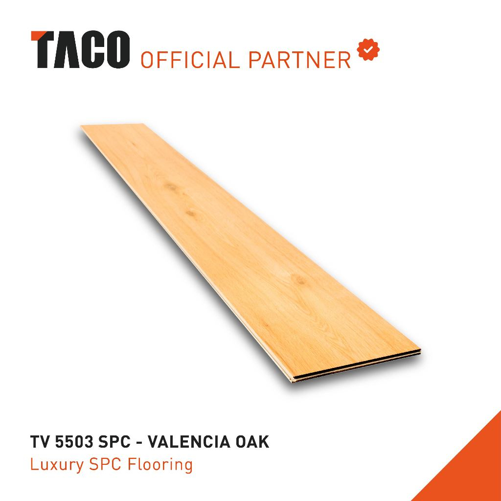 taco lantai  spc untuk interior warna kayu cerah TV-5503 Valencia oak 5mm/box