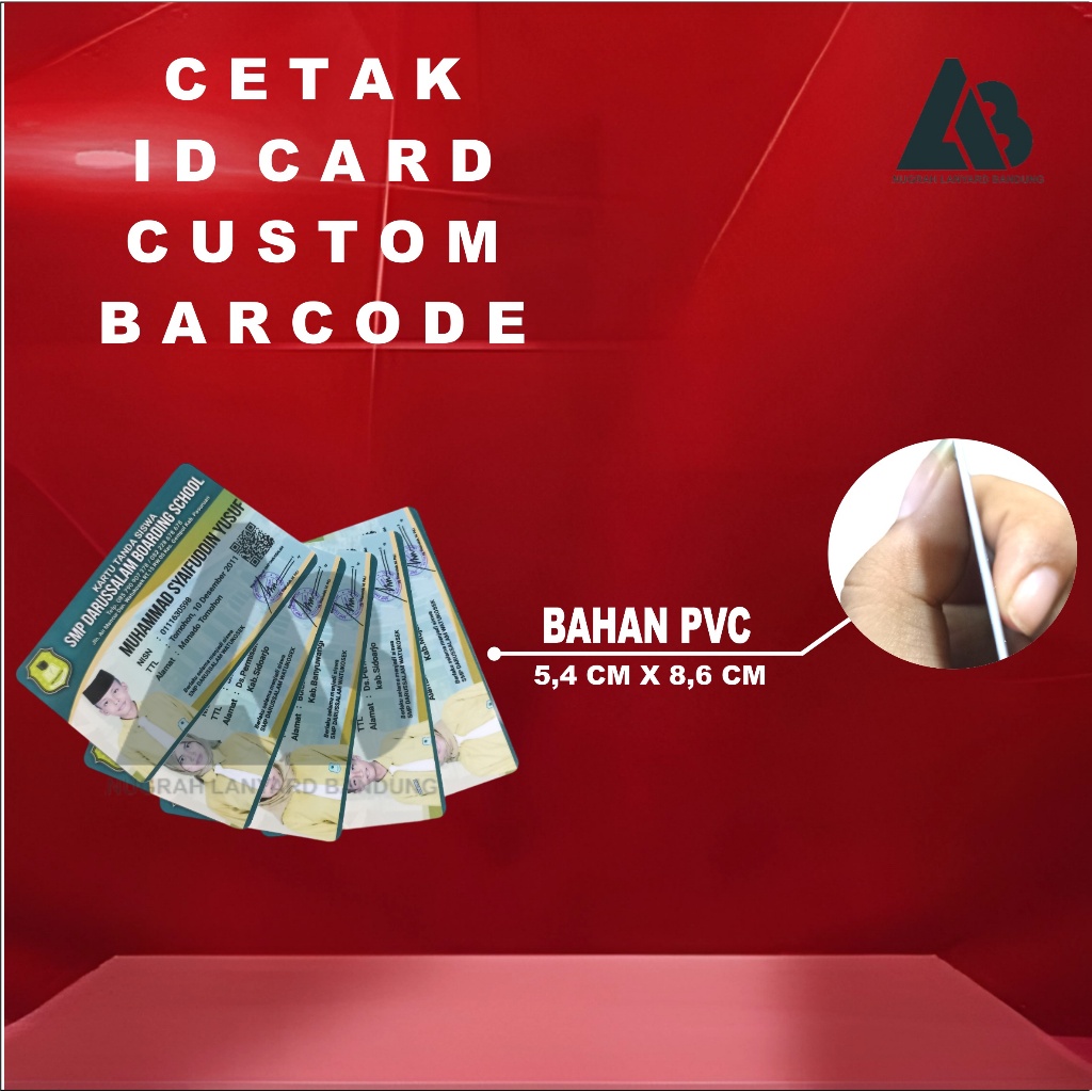

CETAK ID CARD CUSTOME PVC 0,76 BARCODE PRINT LASER/CETAK KARTU ANGGOTA /KARTU PESERTA BARCODE