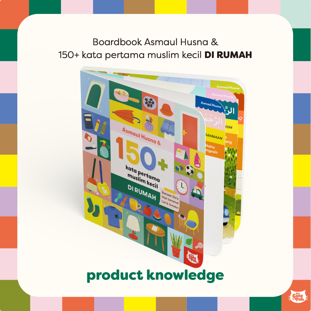 [TGOF] Boardbook Asmaul Husna - Asmaul Husna dan 150+ Kata Pertama Muslim Kecil di Rumah
