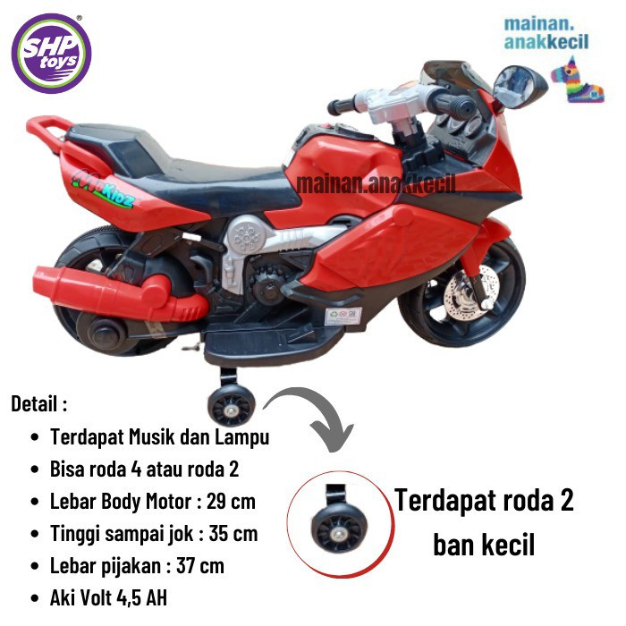 Mainan Anak Laki laki Motor Aki Accu  Motor Sport  Motor Balap 6188