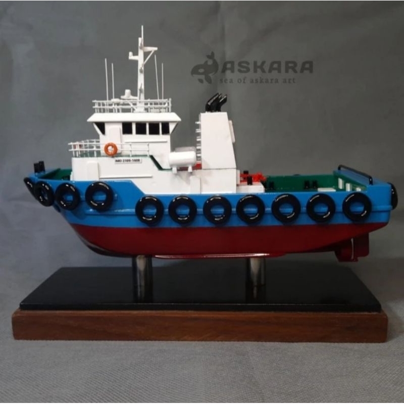 Miniatur Kapal Tugboat 20cm / Kapal Tunda