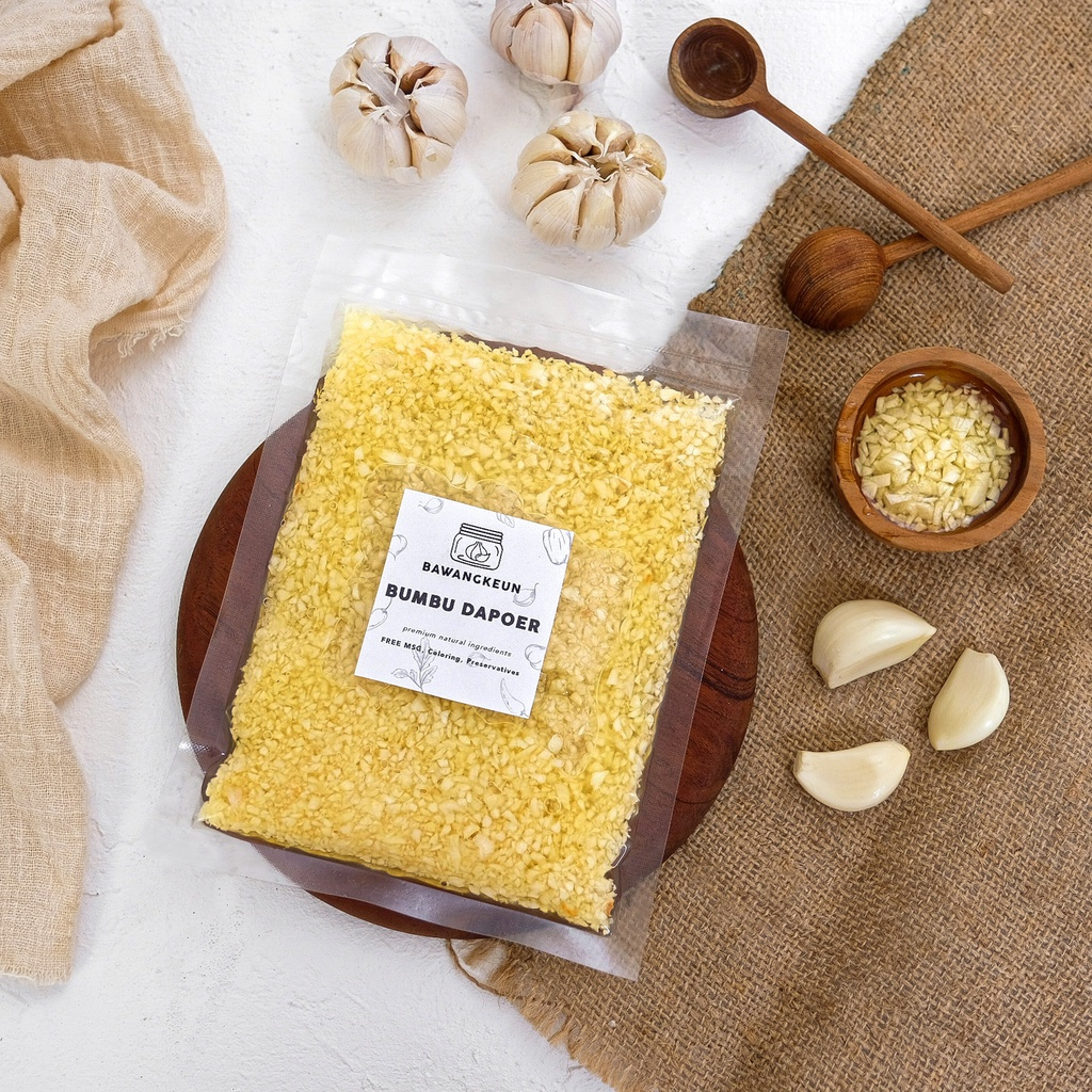 

bawang putih cincang kemasan refill / bawang putih iris kemasan refill / bawang merah cincang dalam minyak kemasan refill / bawang merah iris dalam minyak kemasan refill / bawang bombay cincang dalam minyak kemasan refill