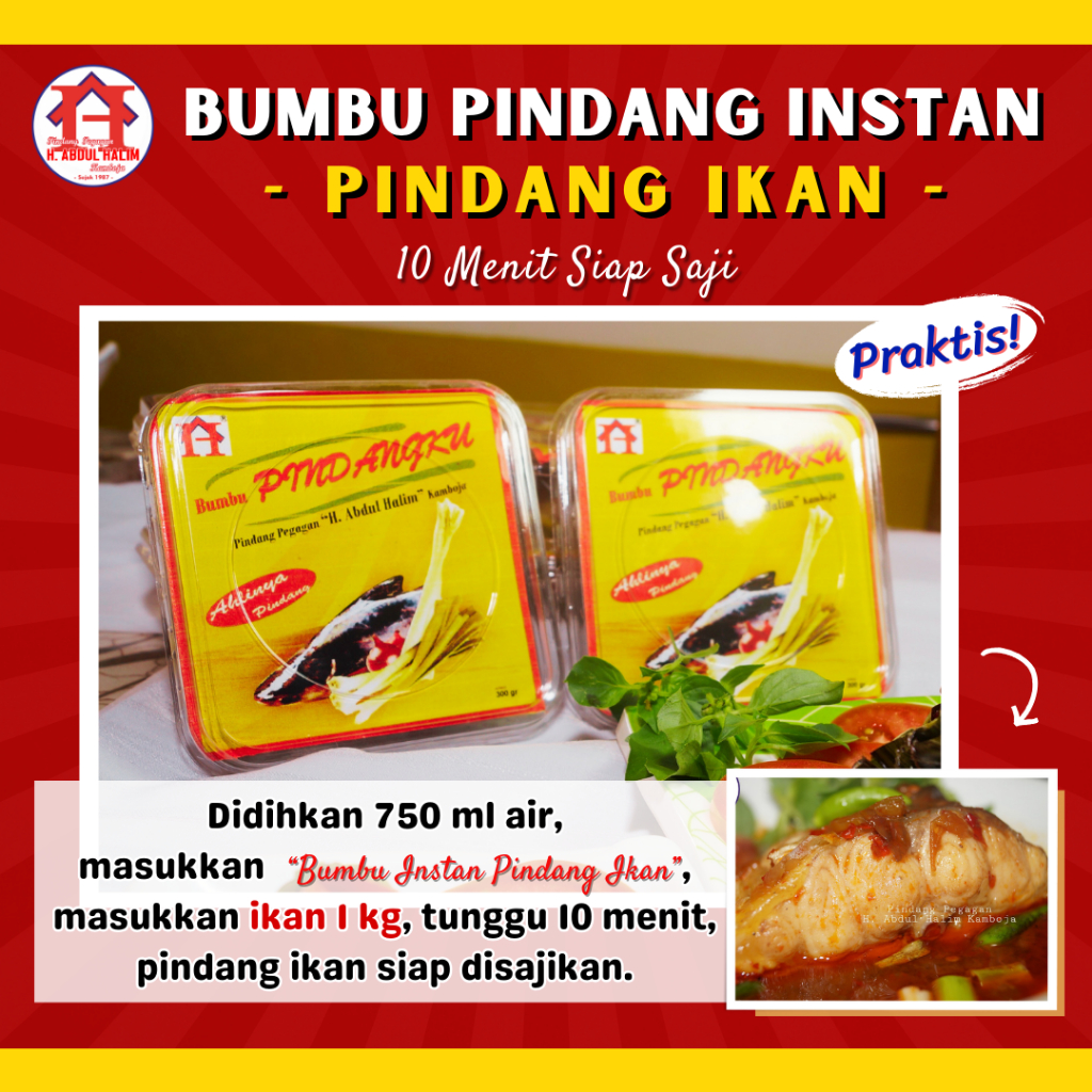 

(BUY 3 FREE 1) Bumbu Pindang Instan (Untuk 1 Kg) - PINDANG IKAN Palembang - 10 Menit Siap Saji