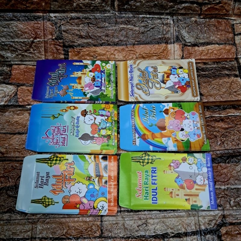 

[ 100 Lembar ] angpao/amplop lebaran karakter BT21 7cm x 10cm