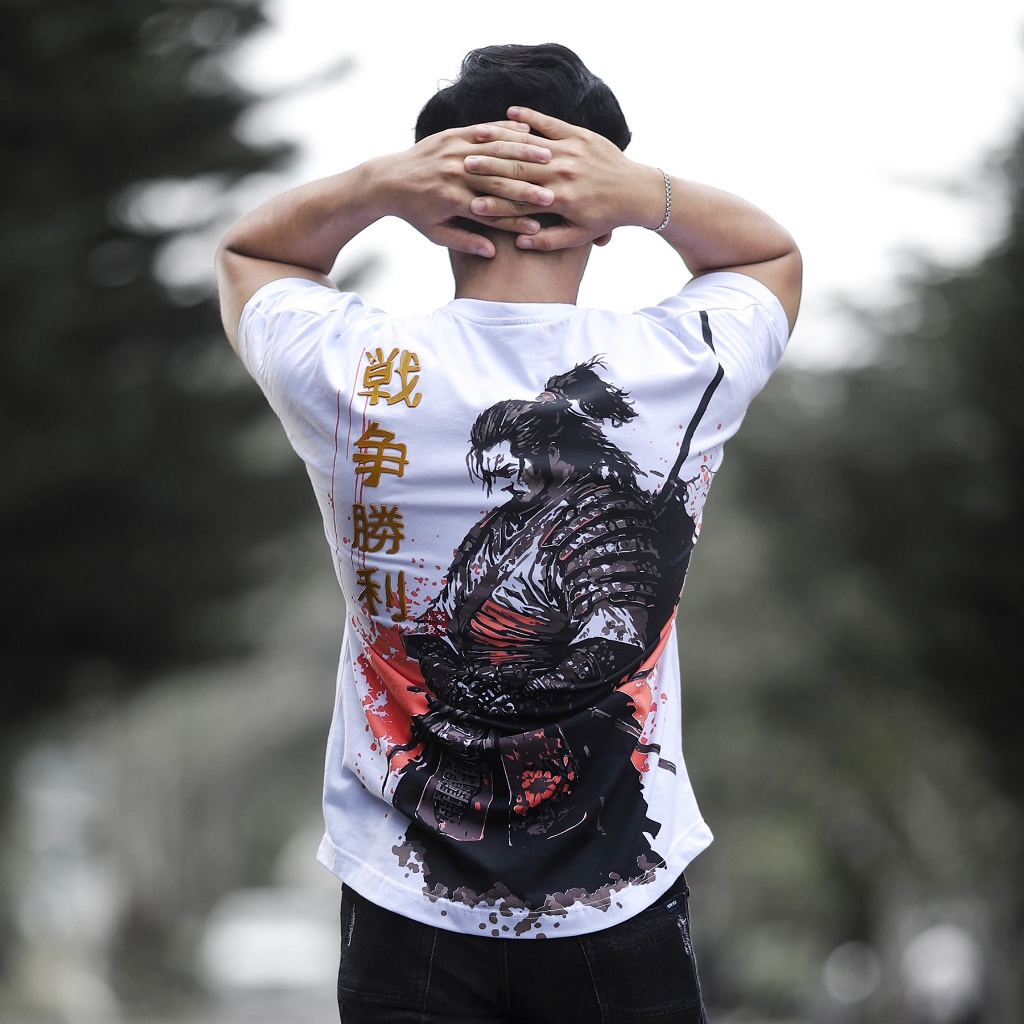 KAOSBOS.ID - Kaos Distro Pria Jepang Samurai Tulisan Motif Japan Japanese Style