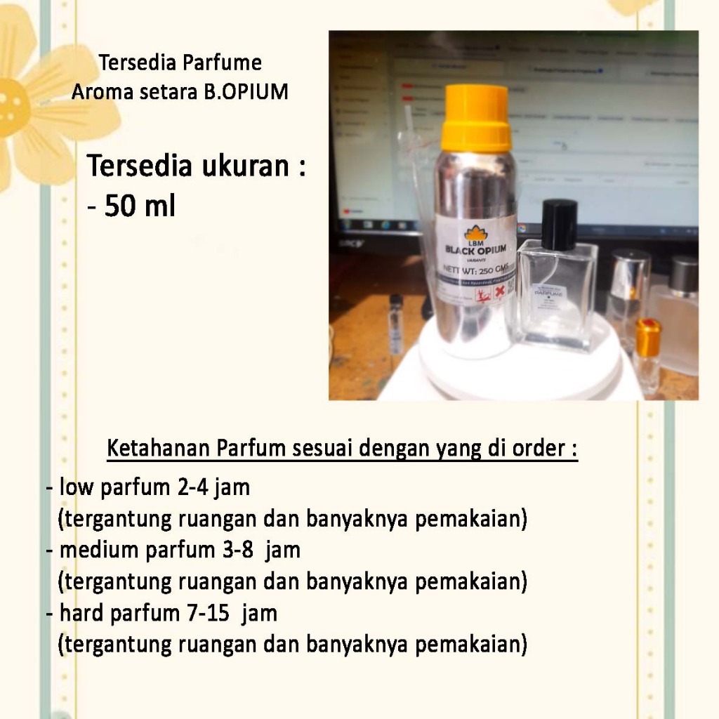 PARVUME SETARA BLACK OPIUM LBM 50 ML PARFUME / B OPIUM 50ML MINYAK WANGI / PARFUM / WEWANGIAN | SEAR