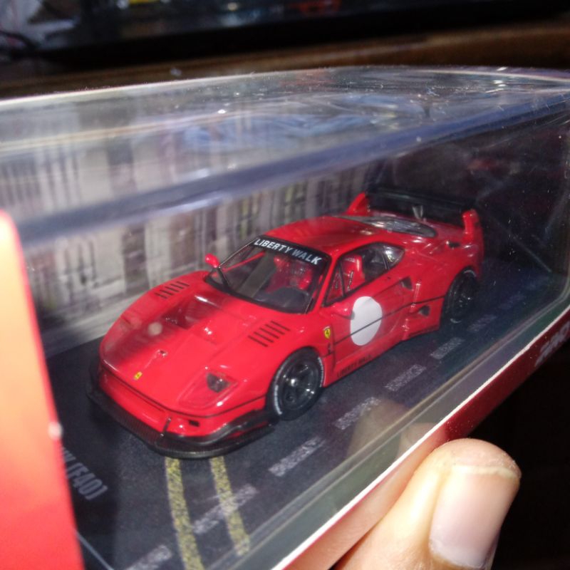LBWK Ferrari F40 Tokyo Auto Salon 2023 Inno64 Alloy Rubber Tires Metal Body And Chassis Models Red B