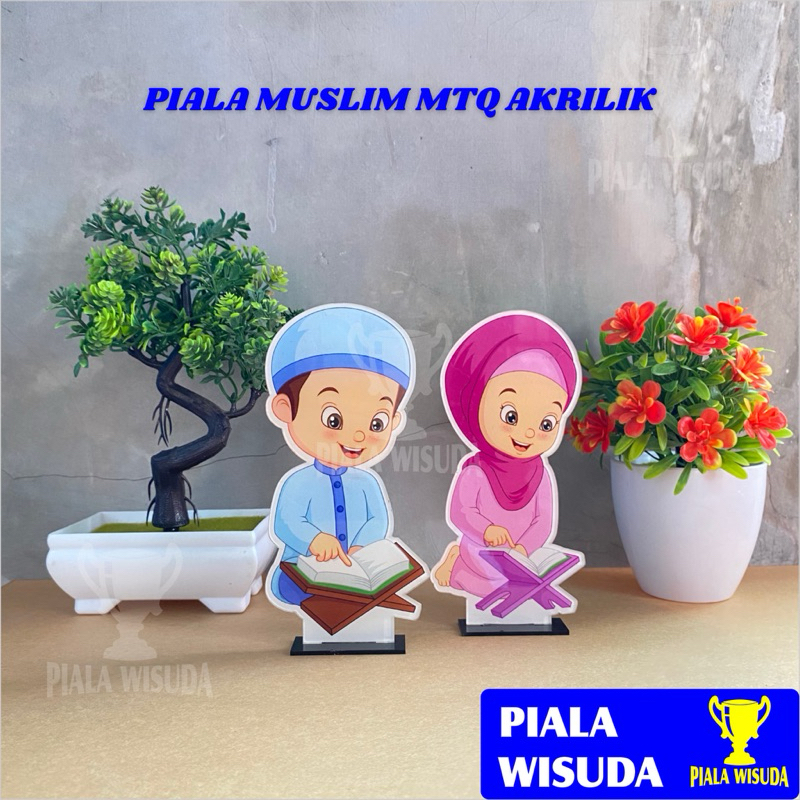 Piala Wisuda Piala Akrilik Anak Muslim (MTQ) Akrilik Saja Piala Hari Santri Piala Karaker Mengaji  P