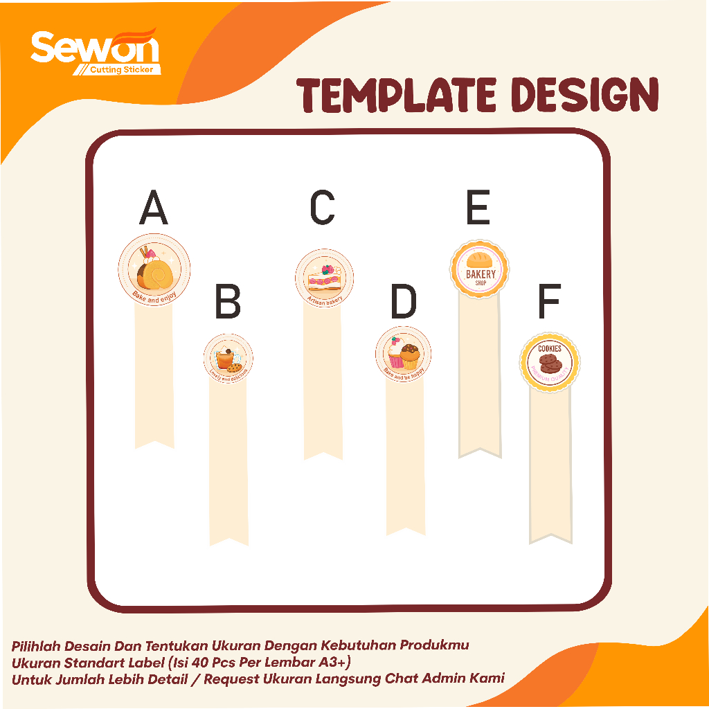 

Sticker segel | lidah dessert | free template | sticker cutting | sticker label