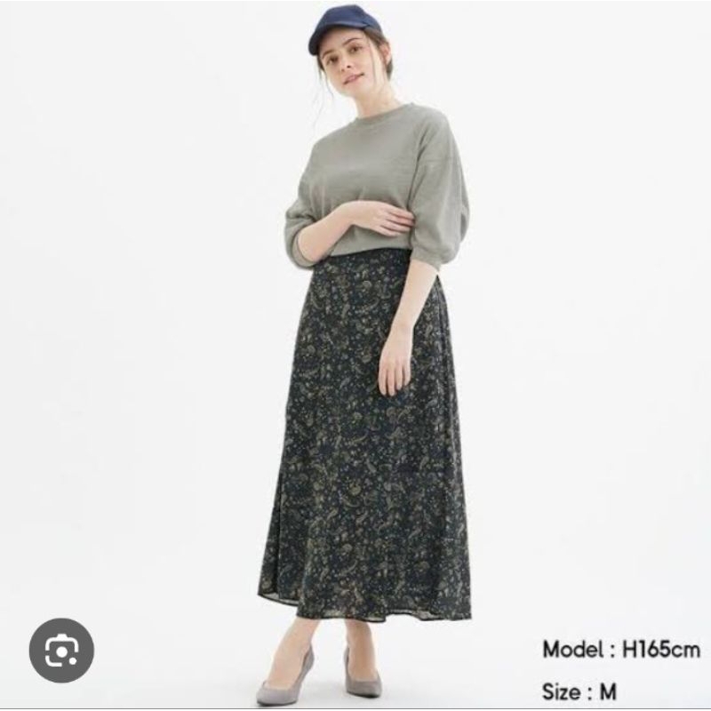 GU SIFON FLORAL SKIRT