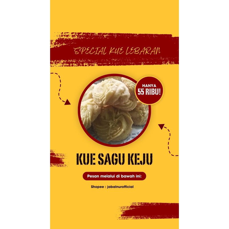 

KUE SAGU KEJU SPESIAL LEBARAN KEMASAN 500G