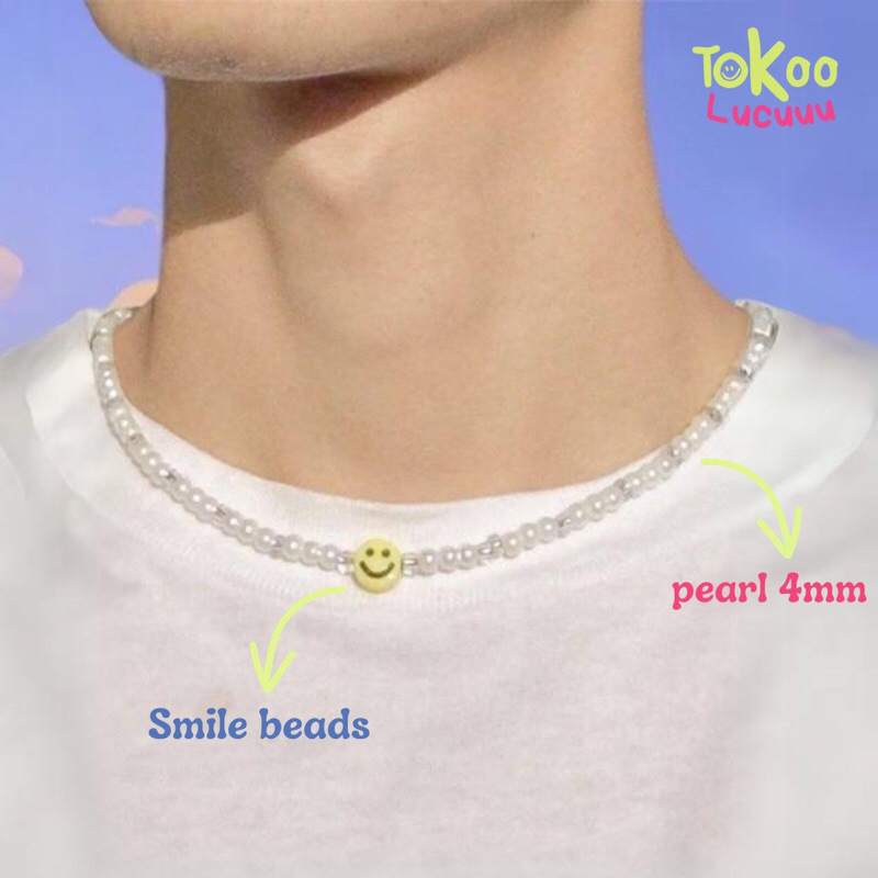 Kalung mutiara wanita pria / kalung beads / korean necklace