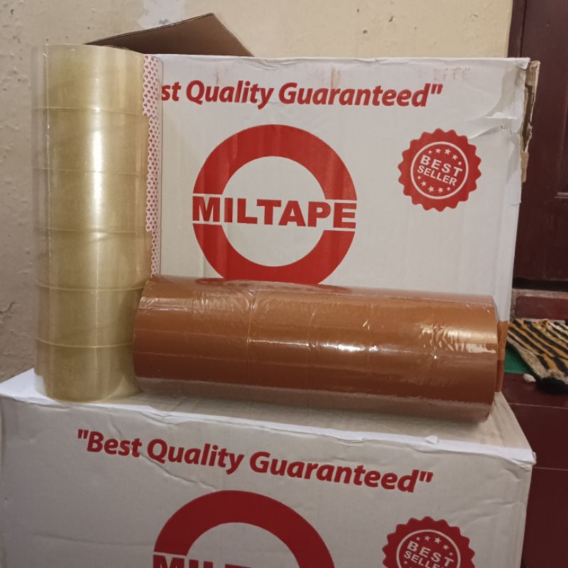 

Lakban 45mm x 100 Yard Coklat Bening 45 mic